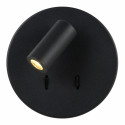 BENTJER - Nástenné svietidlo - Ø 14 cm - LED - 1x6W 3000K - Čierna