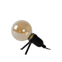 PUKKI - Stolná lampa - E27 40W - čierna