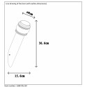 MIRANE - Nástenné svietidlo - IP54E14 H20cm - Čierna