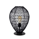 KENJIRO Table Lamp E27/40W Rotan Black