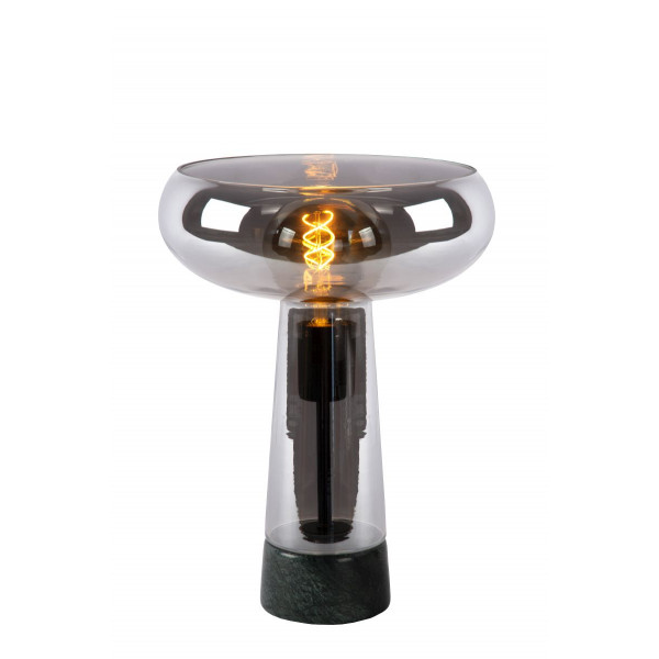 LISTELLE Table lamp E27/40W Smoke Glass/Green Marb